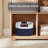 Reva Collection 100% Cotton Storage Basket, Woven Rectangular Organizer Bin, 9.5" x 7.5" x 5", for Shelf Storage, Closet Organization, Bathroom, Nursery, Pantry & Office, Decorative Basket, Navy-129165629-130006661