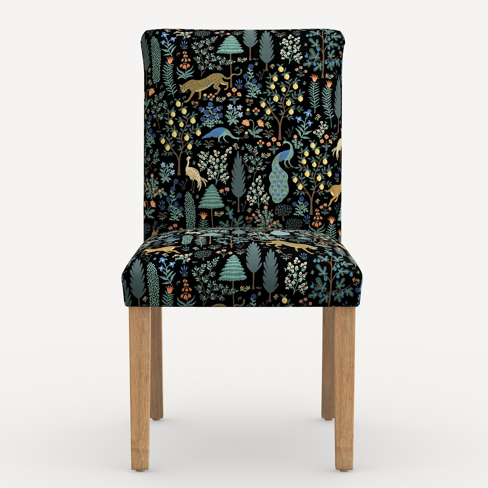 Rifle Paper Co. x Cloth & Company Lorraine Dining Chair, Black Menagerie