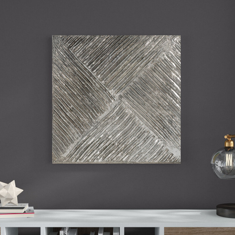 Motif griffé neutre II, H 30 po x l 30 po