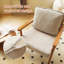 Chaise d'appoint avec pieds en bois massif, chaise de salon avec coussin en tissu doux-190801480
