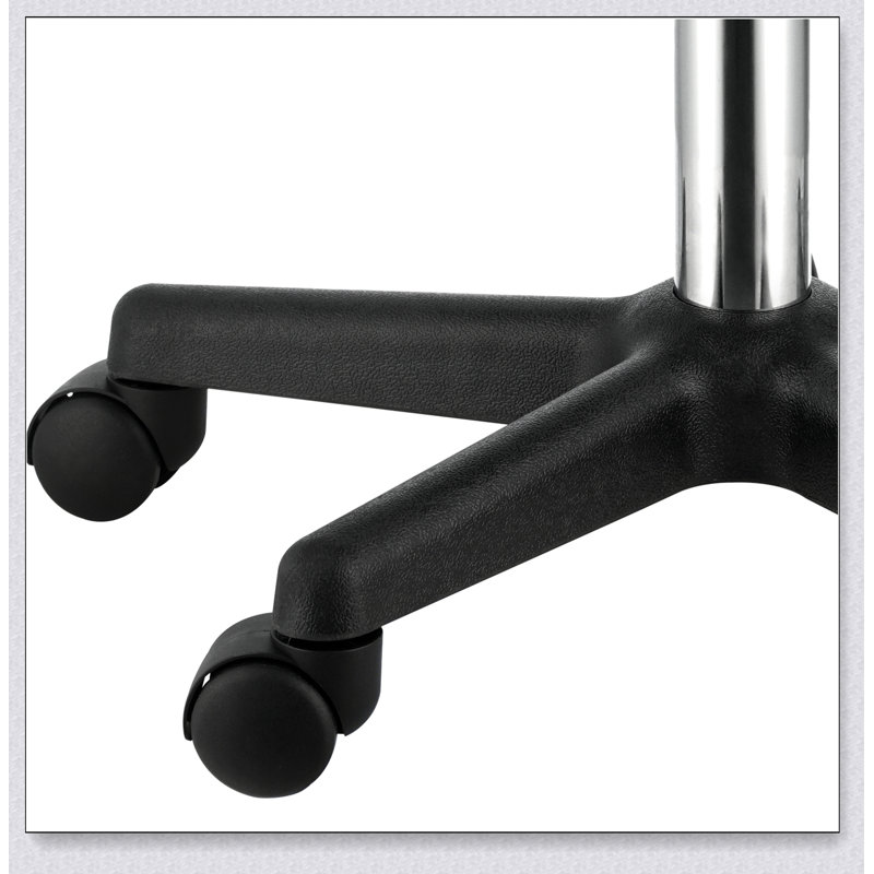 Tabouret roulant ultra-confortable à hauteur réglable avec coussin épais, capacité de 181 kg (400 lb) pour salon de coiffure, bureau et domicile