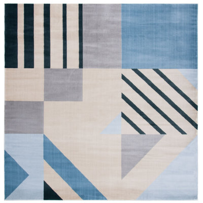 Aslin Geometric Beige Area Rug