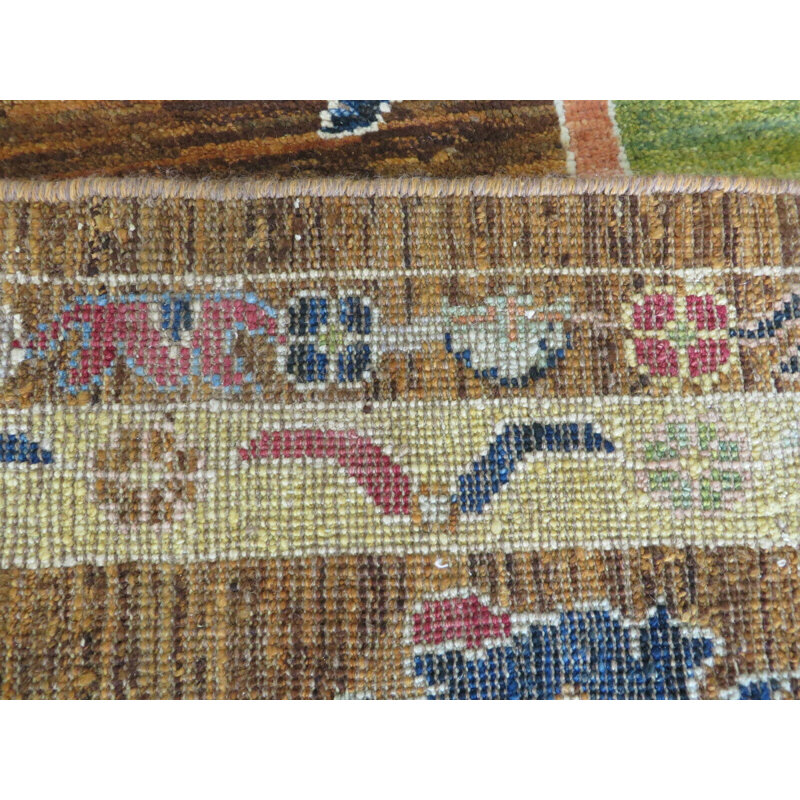 Tapis oriental brun noué à la main 9 pi 6 po x 14 pi 1 po Oushak 1463ACEBD03242F9BF4F640B5A23FA6D