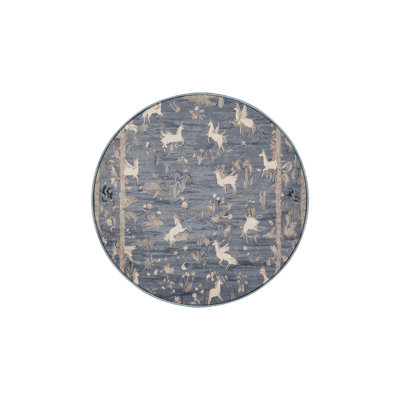 Machine Washable Blue Area Rug