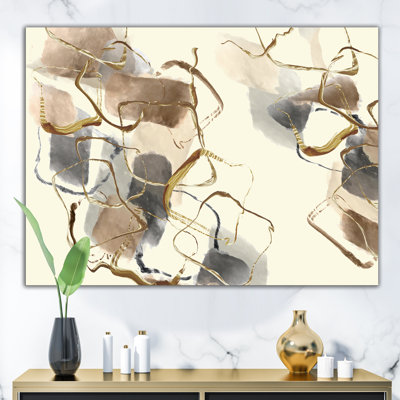 Gold Glam Squares V - reproduction d'art sur toile