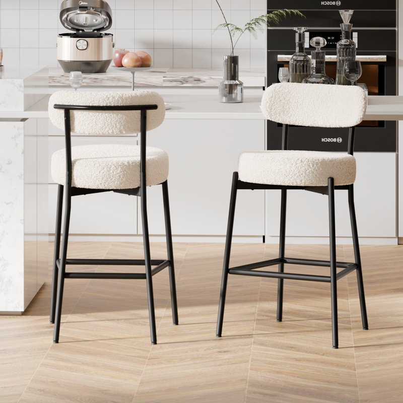 Tabouret de bar 28 po Emmorie, Blanc