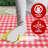 Vinyl Picnic Fited Tableclth Rectangle 48X24 Black-673318922-673318923