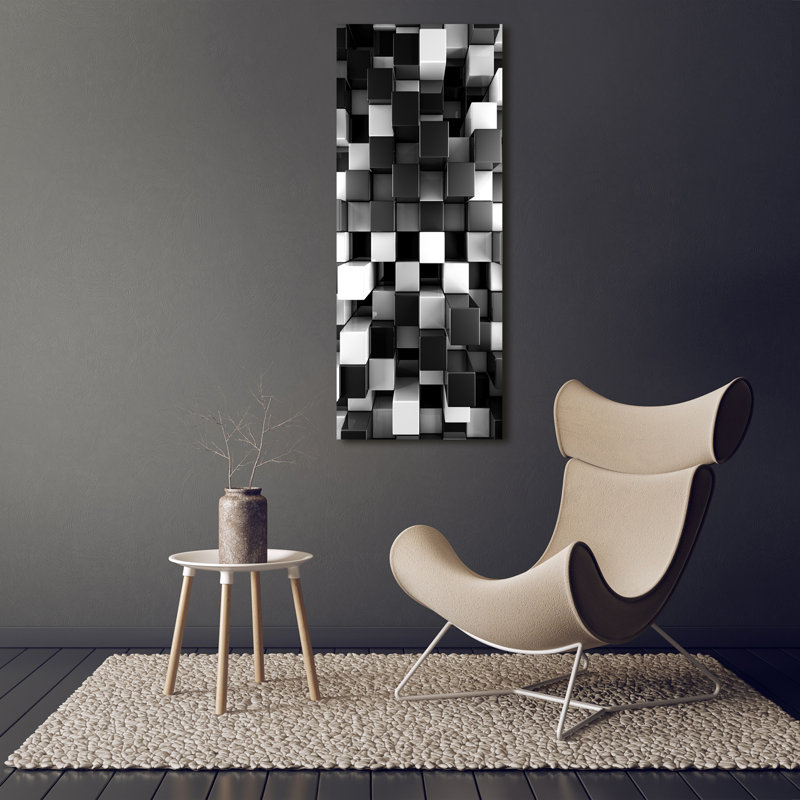 Cubes Abstraction - Wrapped Canvas Print