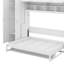 Lit escamotable double avec placard, tiroirs et tablettes