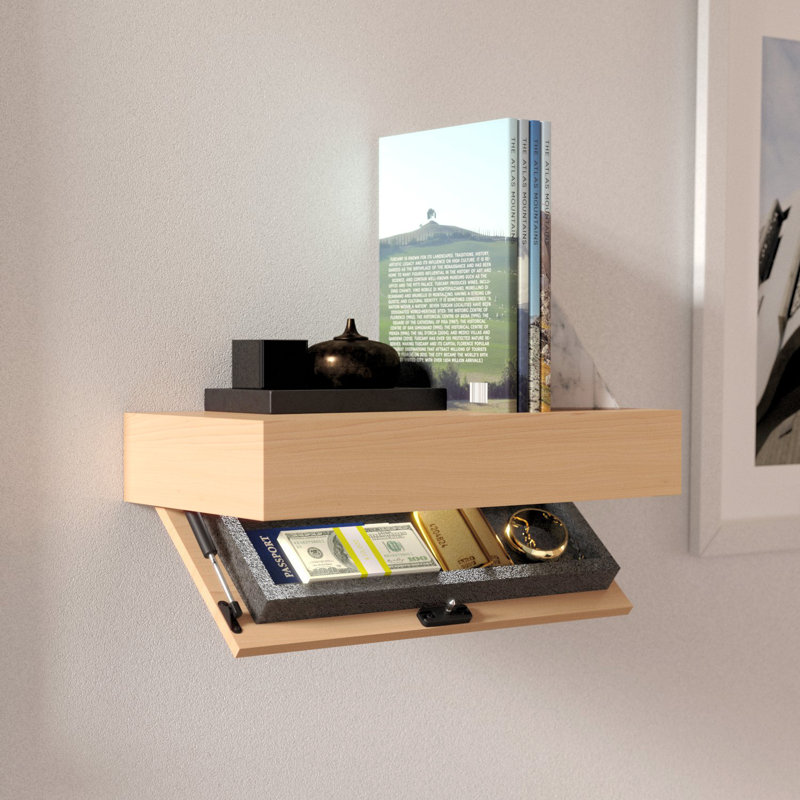 HIDE-A-SHELF Maple Clear Finish Concealed Floating Shelf