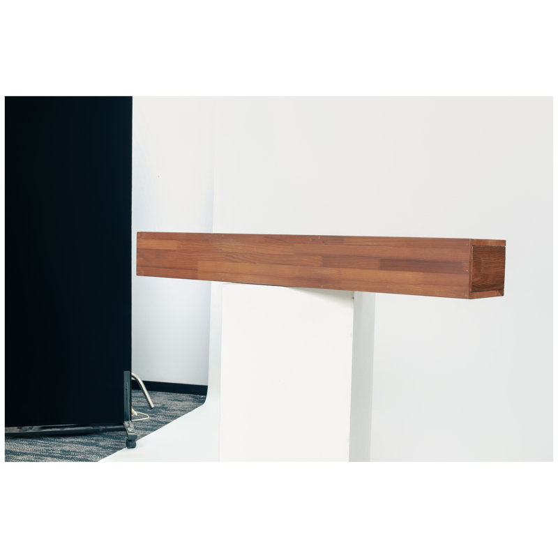 72'' Rustic Wood Fireplace Mantel - Solid Wood Wall-Mounted Floating Shelf for Living Room Home Decor, Light Brown