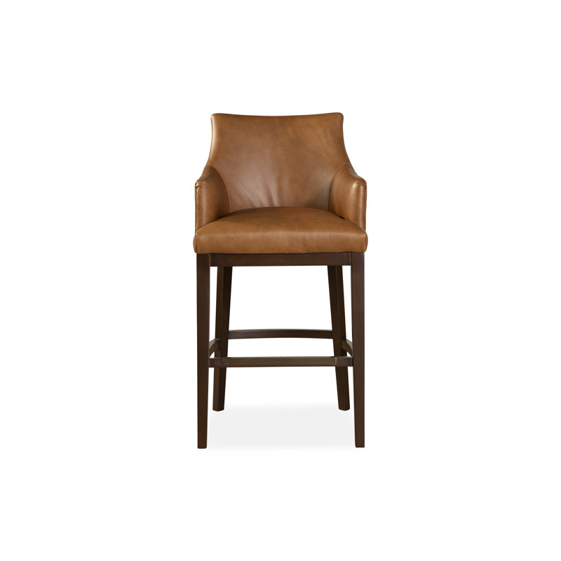 Upholstered Stool with Solid Wood Frame, Ashton
