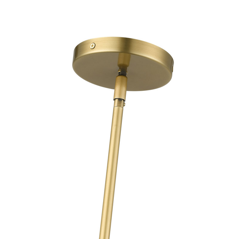 Luminaire suspendu en forme de cloche à 1 lumière Verplanck, Laiton naturel