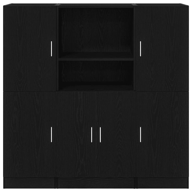 2 131.5cm Kitchen Pantry, Black