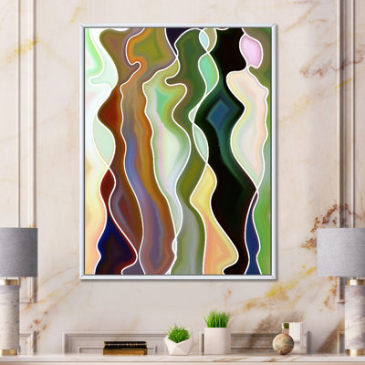 " Abstract Colorful Female Curves "