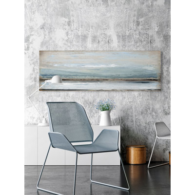 «Rolling Waves» par Marmont Hill - peinture panoramique sur toile tendue