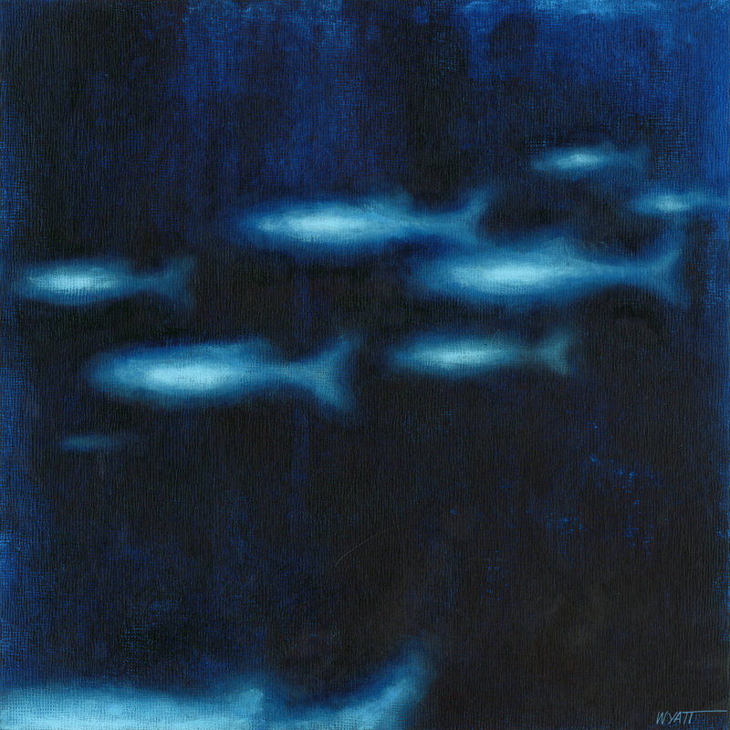 School I by Norman Wyatt Jr. - Wrapped Canvas Painting, 30cm H x 30cm W