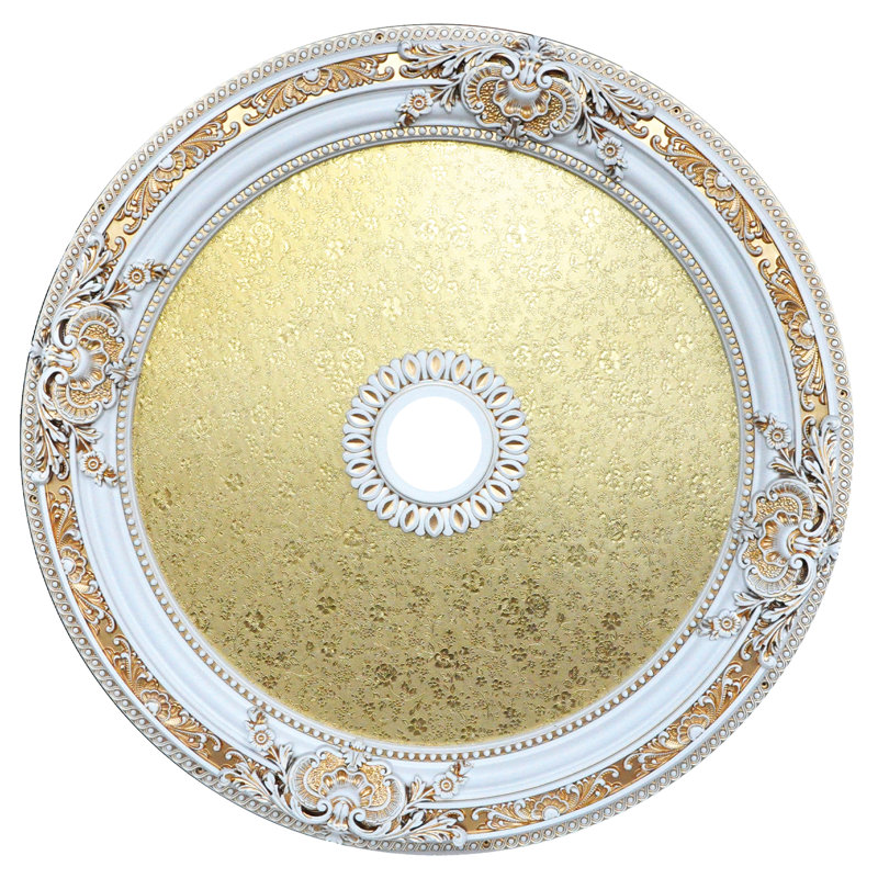 Médaillon de plafond, Blanc / Doré