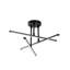 Lustre noir élégant, 20,1 po x 10,2 po x 20,1 po | Corps en métal durable, diamètre de la plaque de base de 13 cm, hauteur de 3 cm | Douille SMD DEL 18 W 3000 K | Luminaire élégant pour le salon, la salle à manger et le vestibule