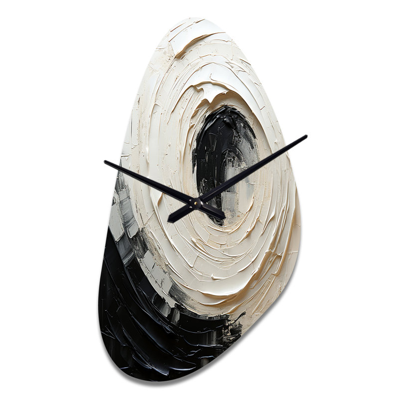 Minimaliste en spirale - horloge murale asymétrique abstraite en spirale, Grand