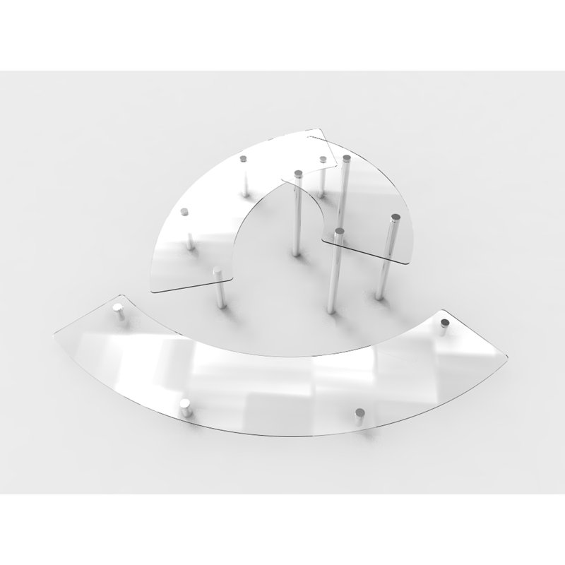 FixtureisplaysMD - Présentoir à petits gâteaux en acrylique transparent à 3 niveaux pour ranger des bijoux 16797