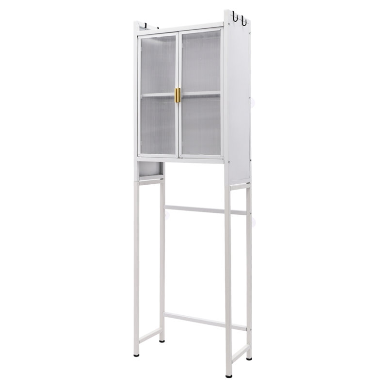 Rangement autoportant au-dessus de la toilette Delorian, Blanc