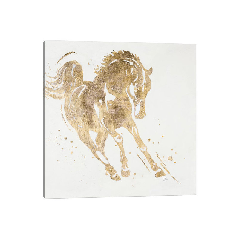 Spirit Horse Gold by Patricia Pinto - Wrapped Canvas Print, 45.72 cm H x 45.72 cm W