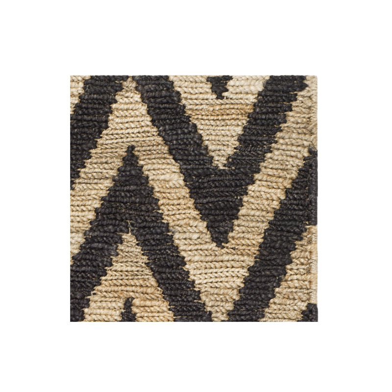 Tapis en jute noué à la main Louisos, Rectangle 2 pi 6 po x 4 pi