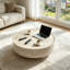 Table basse ronde avec base robuste
