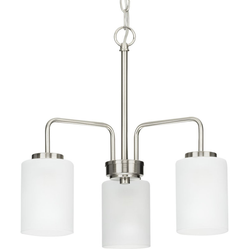 Merry 3 - Light Steel Dimmable Chandelier, Brushed Nickel