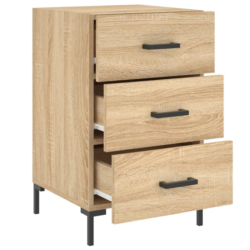 Majida 40 cm W Bedside Table, Sonoma Oak