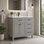 Meuble-lavabo de salle de bain sans lavabo, base d'armoire seulement, armoire de salle de bain avec tiroirs, structure solide et panneau de fibres à densité moyenne-133039579
