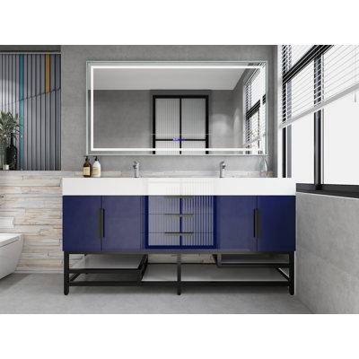 Meuble-lavabo sur pied simple de 72 po Jessica