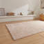 Lux Shaggy area rug Machine Woven Rectangle Cream-100475252