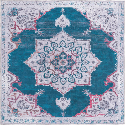 Tapis oriental gris / bleu