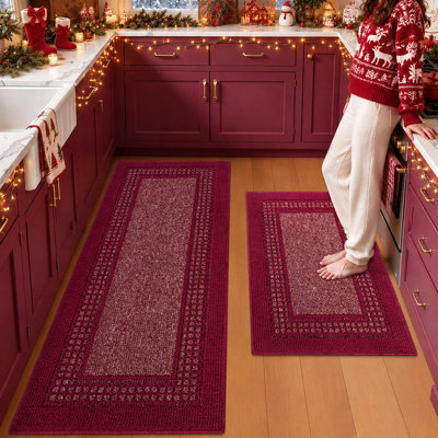 Vintage Stain Resistant Kitchen Runner Rugs