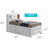 Champetre Bookcase Storage Bed-266042364-266042307