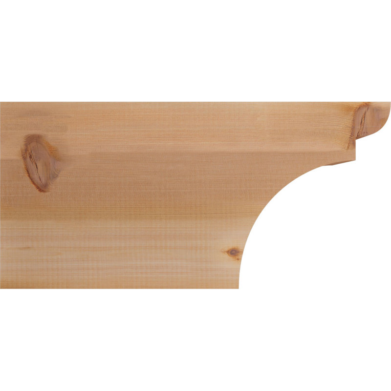 Yorktown Smooth Rafort Tail, Cèdre rouge, H 12 po x l 24 po x P 3,5 po
