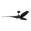 Teller Indoor Ceiling Fan with Threaded Downrod, Midnight Black ABS blades and Handheld Remote-1242468950-1242468951