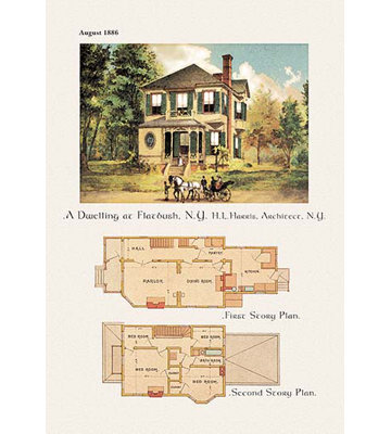 «A Dwelling at Flatbush, New York», impression