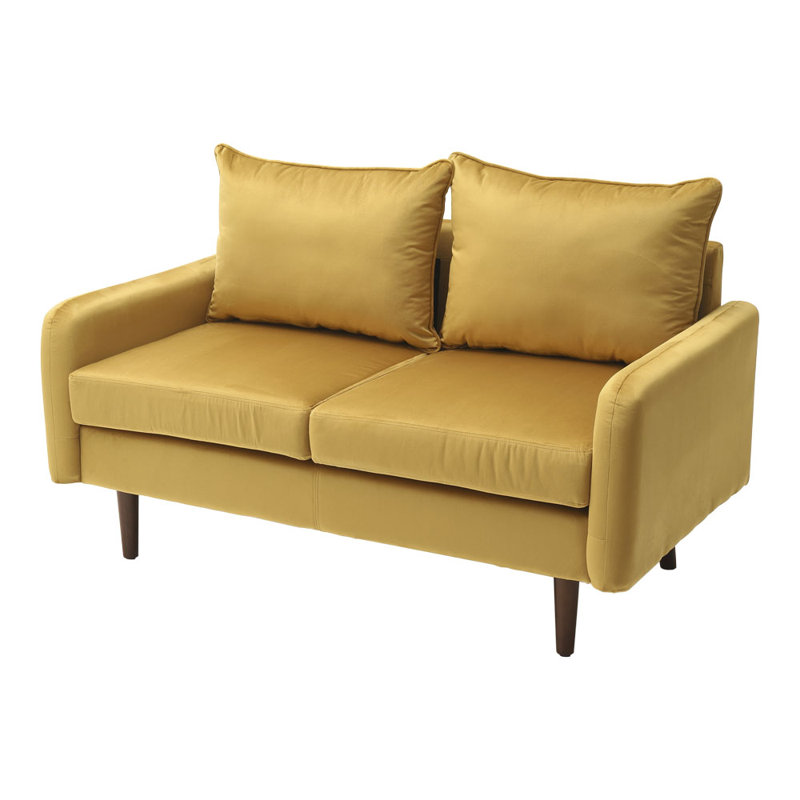 Flaxen 140cm Wide 2-Seater Soft Velvet Loveseat Upholstered Sofa