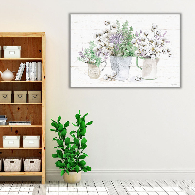 «Farmhouse Cotton I», reproduction d'art sur toile, H 20 po x l 30 po