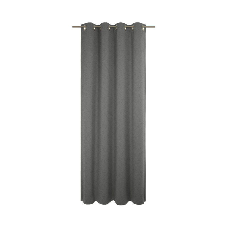 Valeriani Room Darkening Single Curtain Panel, Dark Grey, 145cm H x 132cm W