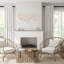 Décoration murale de formes abstraites en fer doré de 47,4 pouces de largeur-518922385-518922380