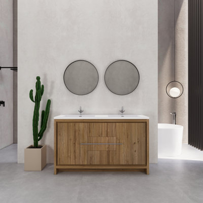 Eden 60" Double Sink Bathroom Vanity Set