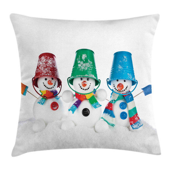 Kissenbezug 'Airedale Terrier Schneemann' Weihnachtsmotiv – Standard-Größe, Atmungsaktiv & Feuchtigkeitsregulierend