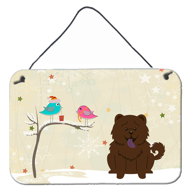 Décoration murale en forme de bouledogue anglais Brindle, Brun/beige, Chow-chow