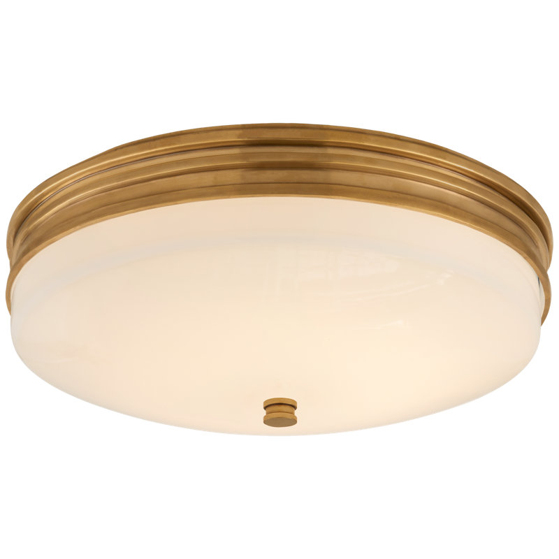 Chapman & Myers Launceton Flush Mount, 4" H x 16.75" W x 16.75" D, Antique-Burnished Brass