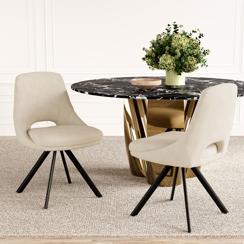 Calcott Upholstered Casual Comfort Dining Chair, Beige