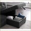 Canapé modulaire en lin avec lit simple escamotable et amp; Chaise de rangement pour le salon | Gris foncé | Lin | Accoudoirs carrés-121324702